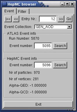 The Event-Tab of the HepMCBrowser
    GUI window